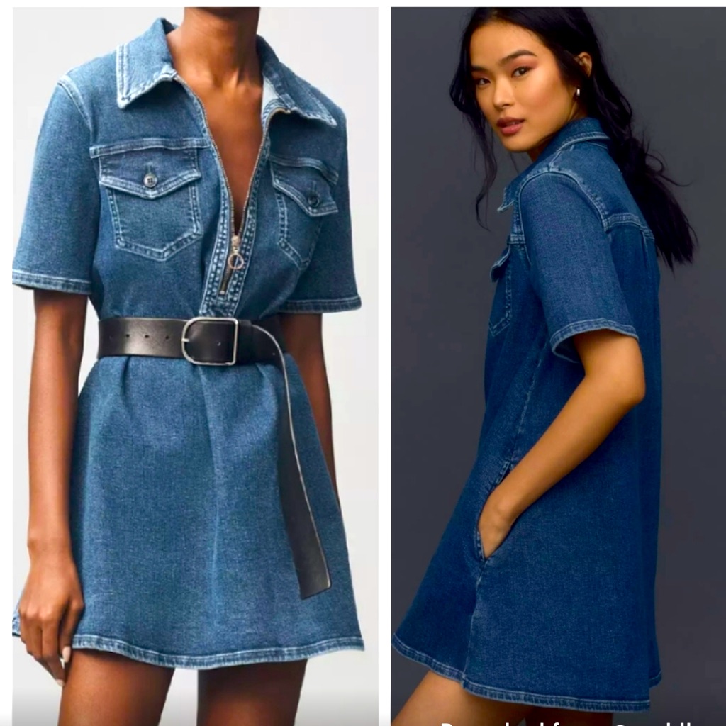 Pilcro The Westley Regenerative Cotton Denim Dress Size S
